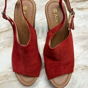 Women’s sling back platform shoes